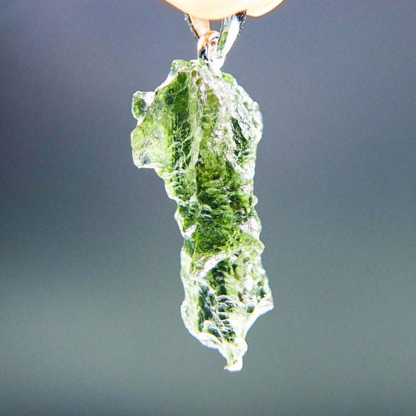 Moldavite pendant with CERTIFICATE - Glossy - quality A+/++