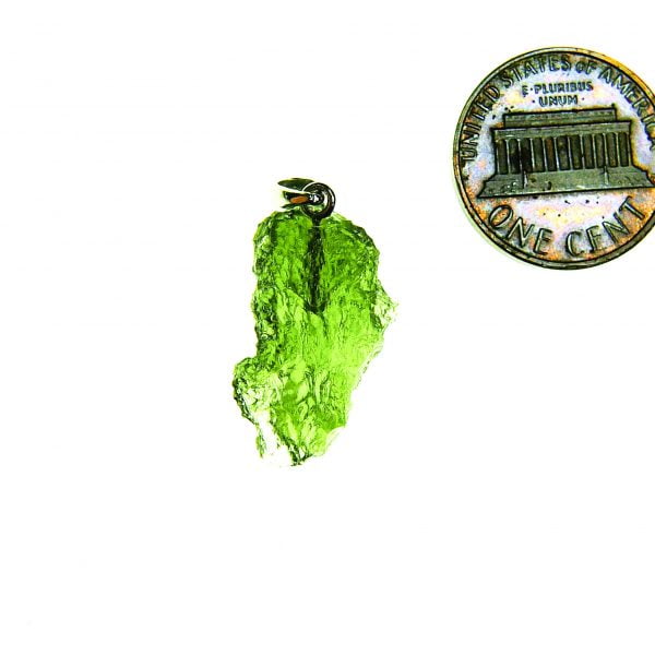 Moldavite pendant with CERTIFICATE - Glossy - quality A+/++