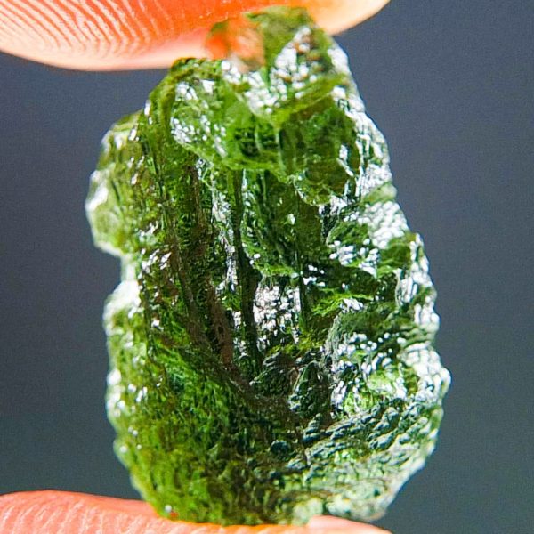 Moldavite with CERTIFICATE - Boulder shape - Glossy - quality A+