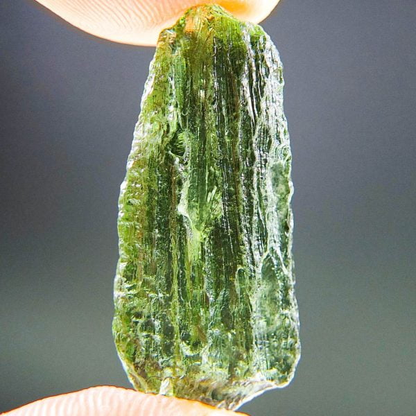 Moldavite with CERTIFICATE - Vibrant green