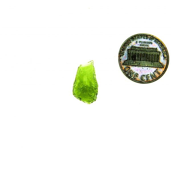 Moldavite - Drop - natural lower fragment (belly) shape - Shiny