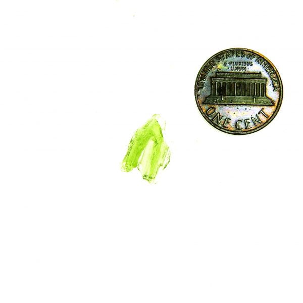 Moldavite with open bubble