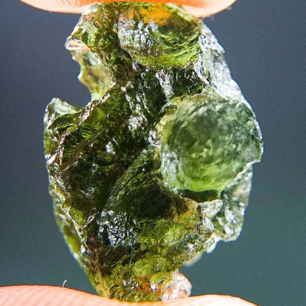 Certified Moldavite with imprint of bubble