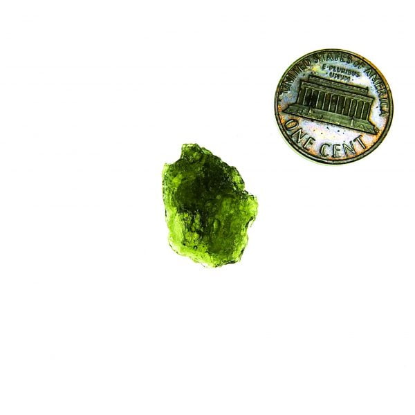 Rare Moldavite with visible closed bubble CERTIFIED