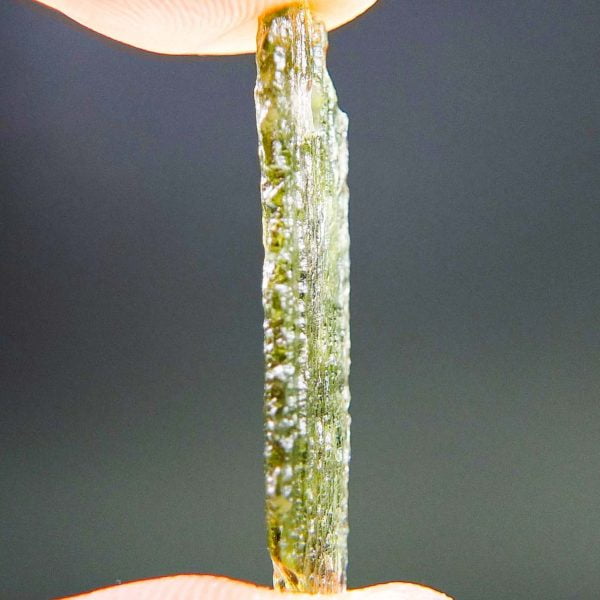 Drilled Moldavite with CERTIFICATE - Shiny