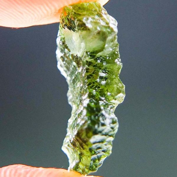 Drilled Moldavite with CERTIFICATE - Shiny - quality A+