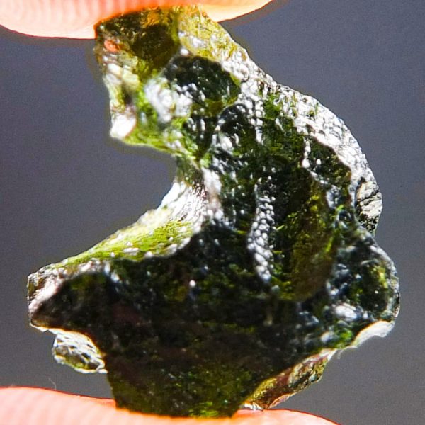 Moldavite with CERTIFICATE - Uncommon shape - Shiny - quality A+