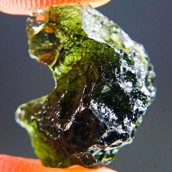Moldavite with CERTIFICATE - Uncommon shape - Shiny - quality A+
