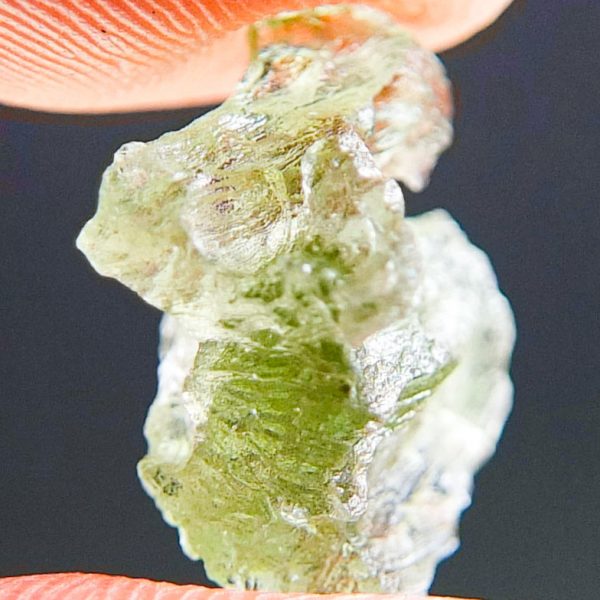 Moldavite - Uncommon shape & light green color