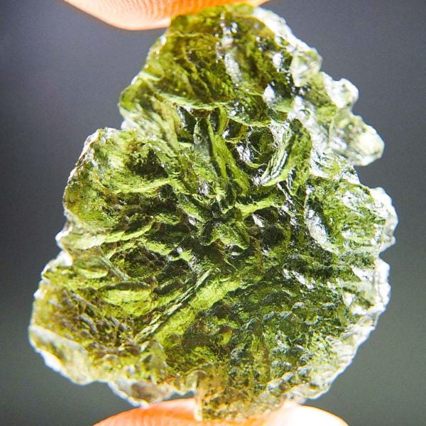 Excellent Certified Moldavite - Elipsoid - natural fragment shape