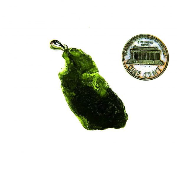 Moldavite pendant with CERTIFICATE - Glossy