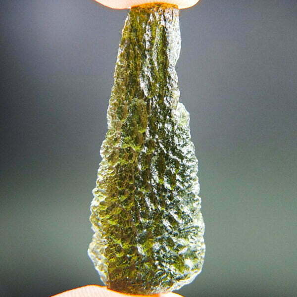 Moldavite with CERTIFICATE - Drop - natural middle fragment shape