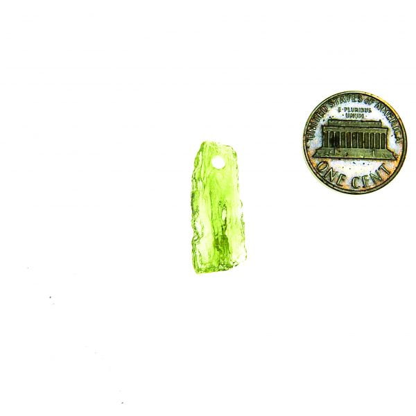 Vibrant green Certifed Drilled Moldavite - Pendant