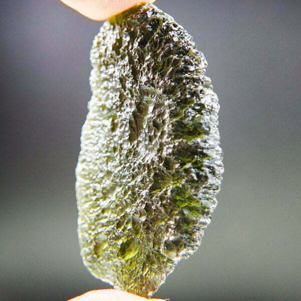 Big Moldavite with CERTIFICATE - Elipsoid - natural fragment shape