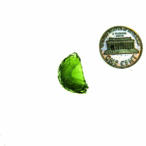 Certified Moldavite - Uncommon shape - Glossy