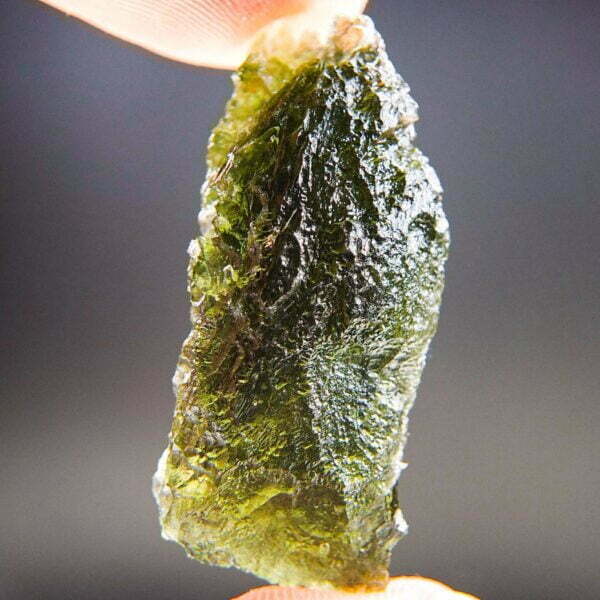 Moldavite with CERTIFICATE with noticeable fluidal structure