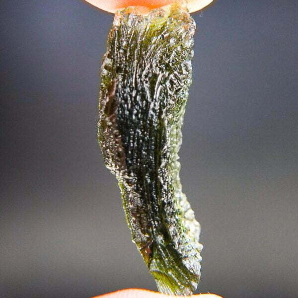Moldavite with CERTIFICATE with noticeable fluidal structure