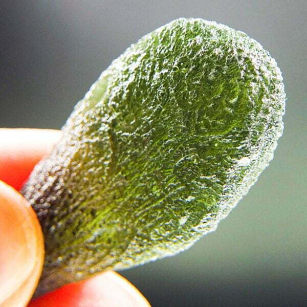 Big Rare Moldavite - Drop with closed bubble - Certified