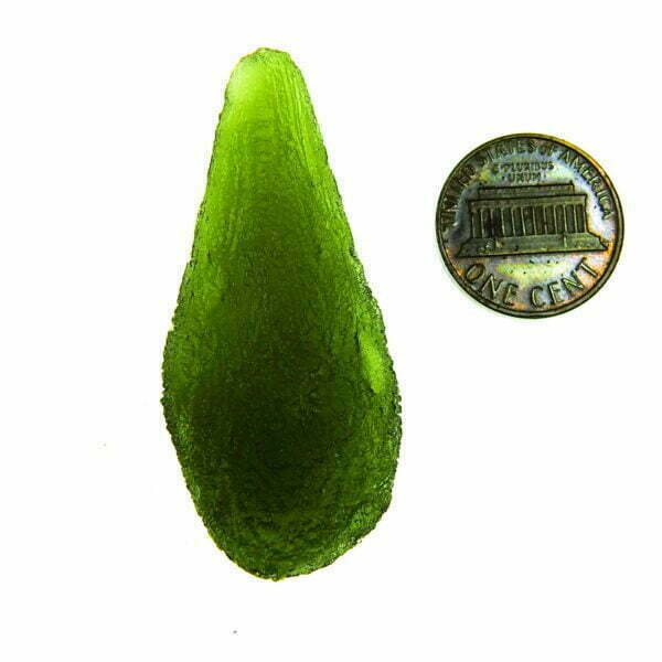 Big Rare Moldavite - Drop with closed bubble - Certified