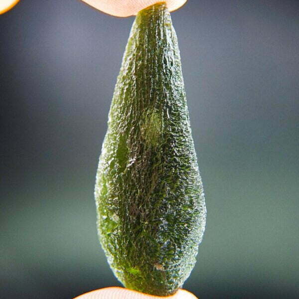 Big Rare Moldavite - Drop with closed bubble - Certified