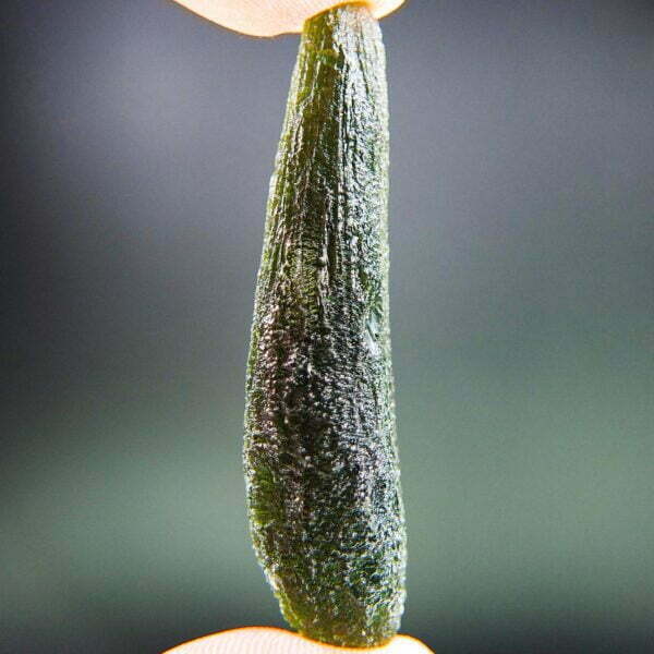 Big Rare Moldavite - Drop with closed bubble - Certified