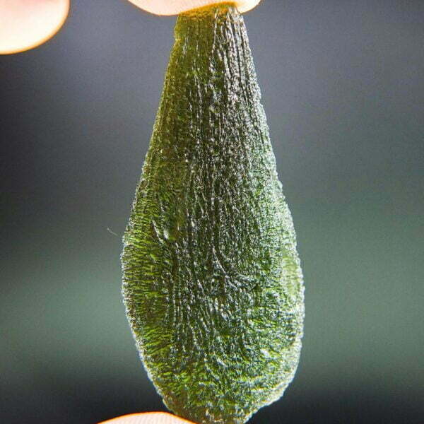 Big Rare Moldavite - Drop with closed bubble - Certified