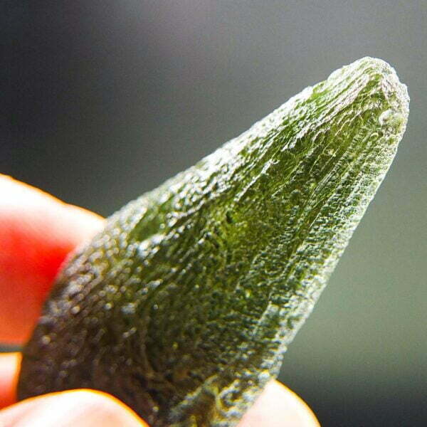 Big Rare Moldavite - Drop with closed bubble - Certified