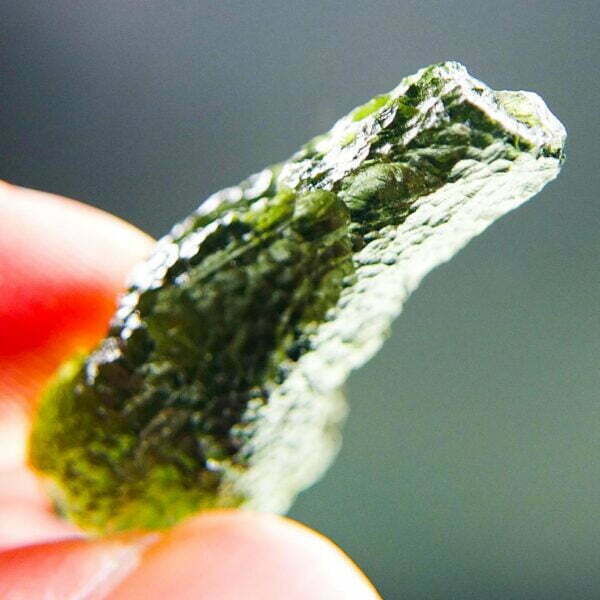 Rare Certified Moldavite with imprint of buble - quality A+
