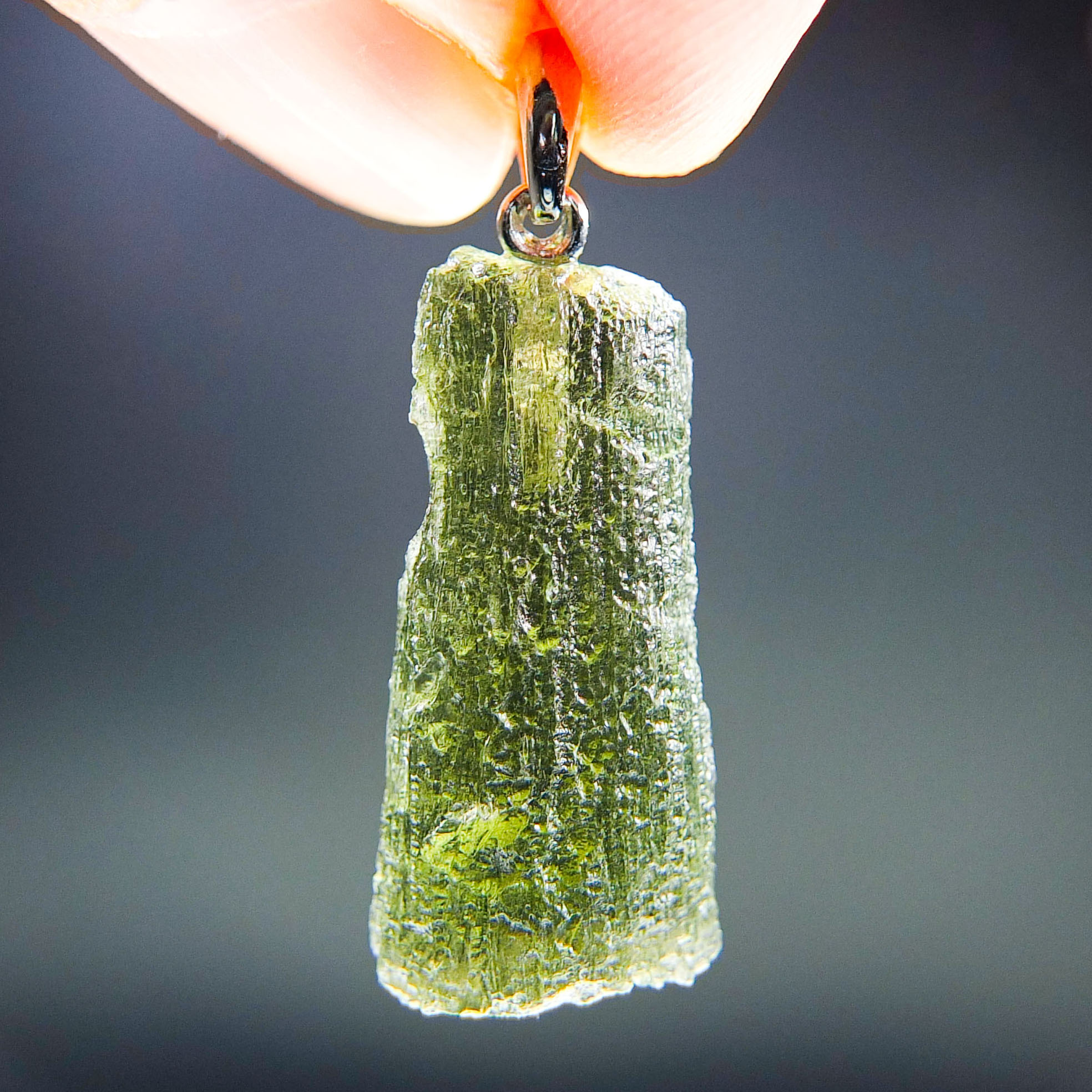 Certified Moldavite Pendant