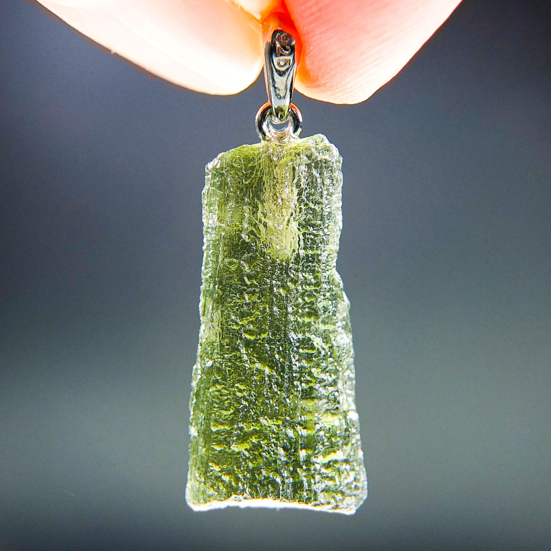 Certified Moldavite Pendant