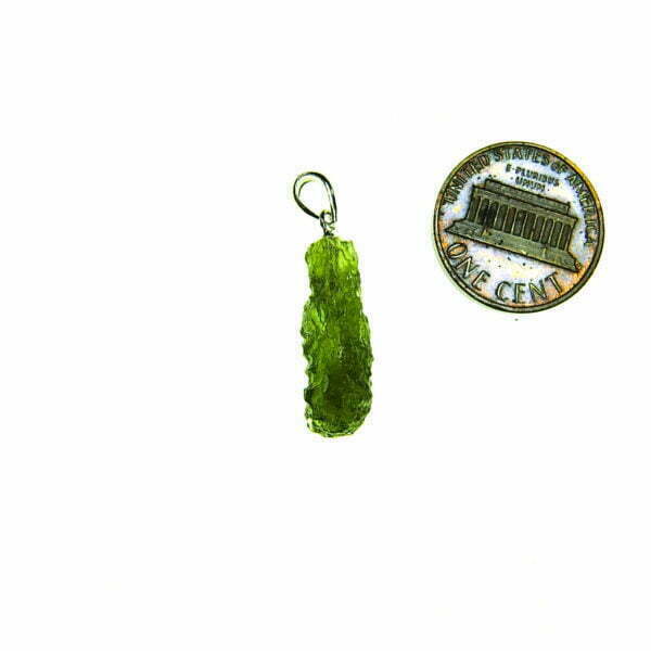 Moldavite pendant with CERTIFICATE - Drop shape - quality A+