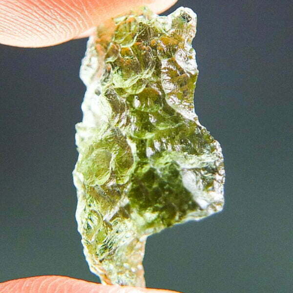 Moldavite with two kinds of sculpture - quality A+