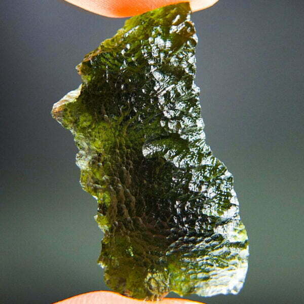 Moldavite with CERTIFICATE with two kinds of sculpture - Shiny - quality A+/++