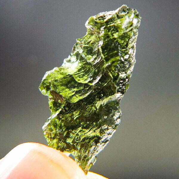 Certified Drilled Moldavite - Glossy - quality A+/++
