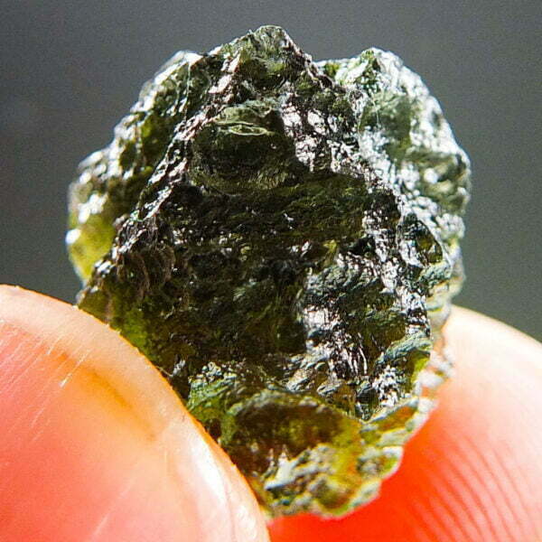 Moldavite with CERTIFICATE - Boulder shape