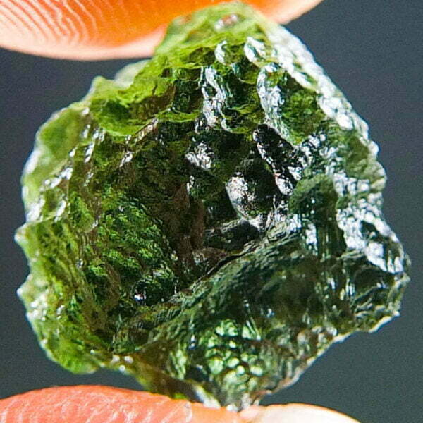 Moldavite with CERTIFICATE - Boulder shape - quality A+