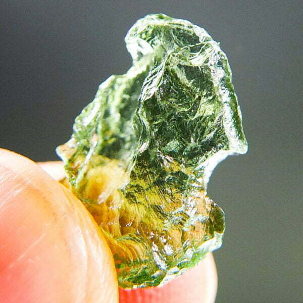 CERTIFIED Rare Moldavite with Poisonous green color - quality A+/++