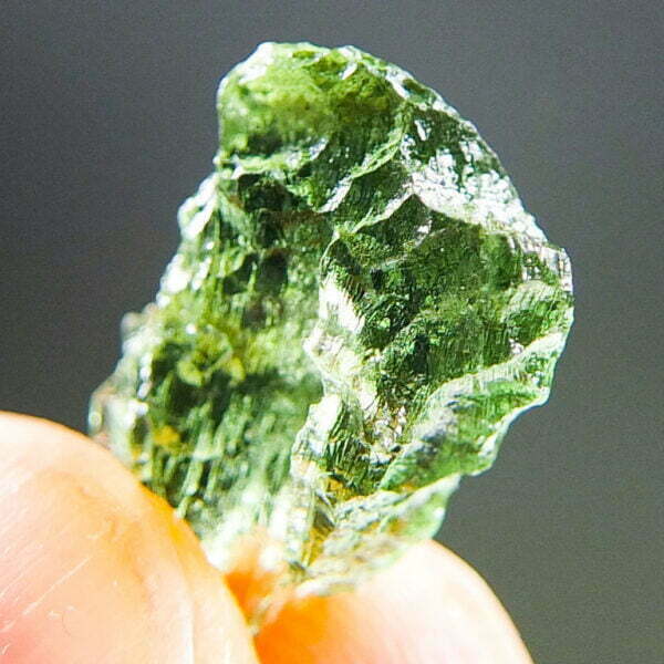 CERTIFIED Rare Moldavite with Poisonous green color - quality A+/++