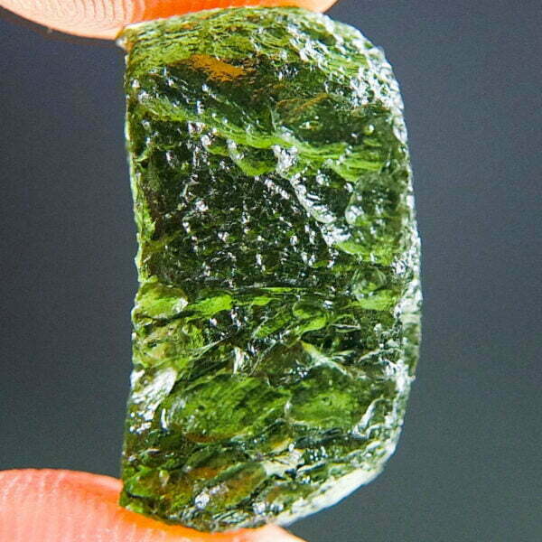Certified Moldavite with noticeable fluidal structure