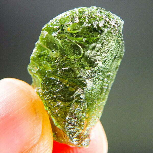 Certified Moldavite with noticeable fluidal structure