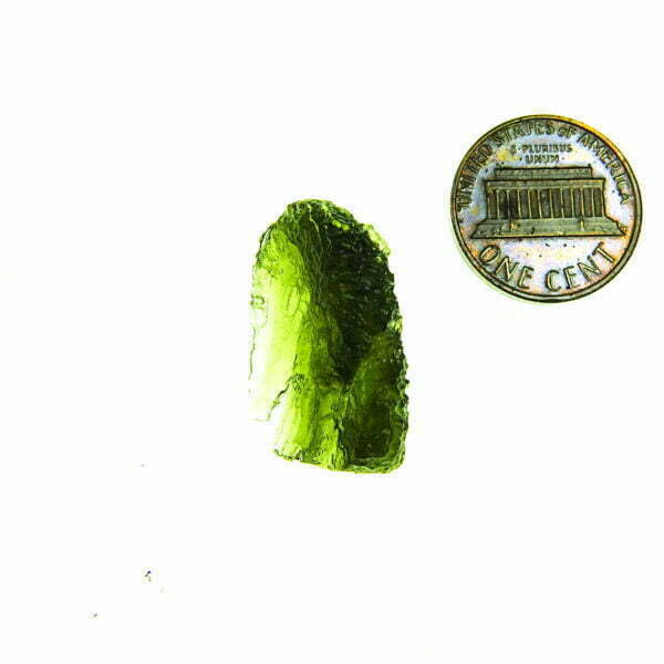 Rare Certified Moldavite with closed bubble - quality A+