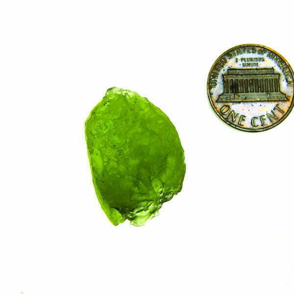Moldavite with CERTIFICATE - found on field - on surface