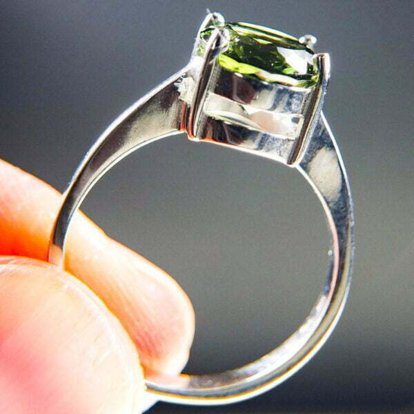 Moldavite Silver Ring - CERTIFIED