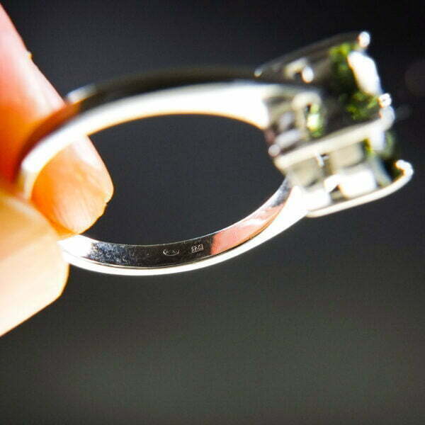Moldavite Silver Ring - CERTIFIED