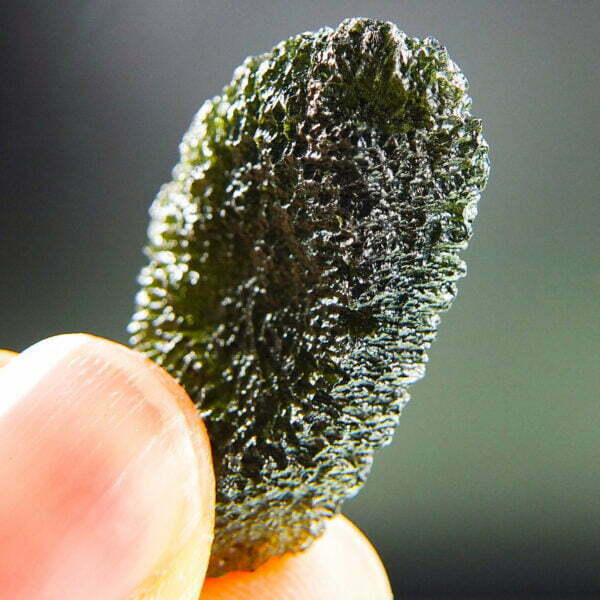 Certified Moldavite - Elipsoid - natural fragment shape