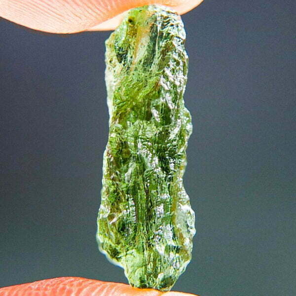 Certified Rare Moldavite - Very Glossy & Poisonous Green - quality A+/++