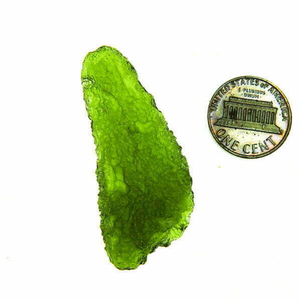 Big Moldavite with CERTIFICATE - Drop - natural upper fragment shape