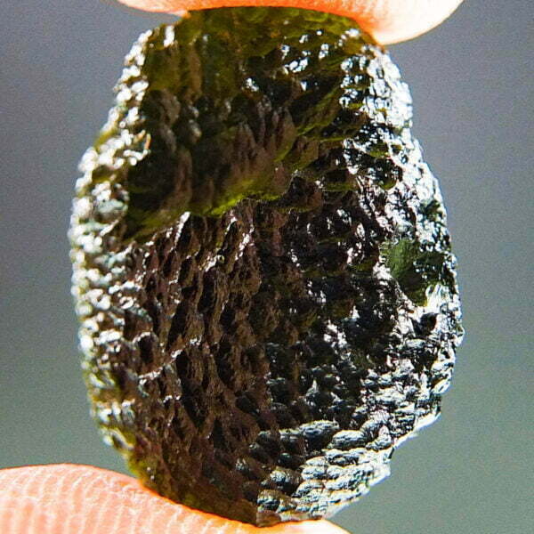 Moldavite with CERTIFICATE - Boulder shape - Glossy
