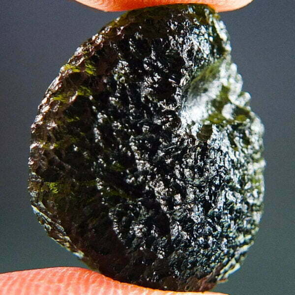 Moldavite with CERTIFICATE - Boulder shape - Glossy