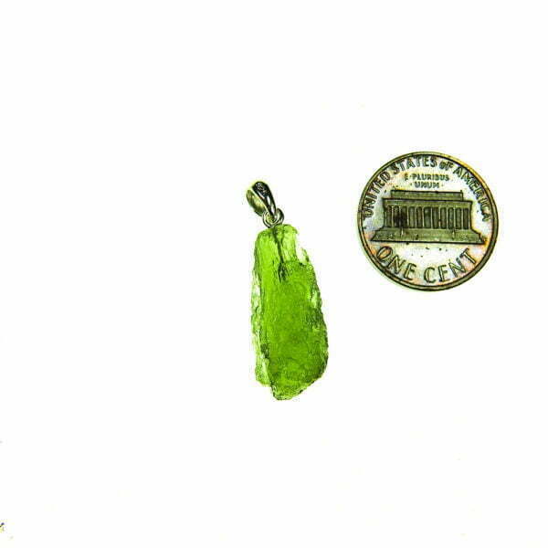 Vibrant green Certified Moldavite Pendant
